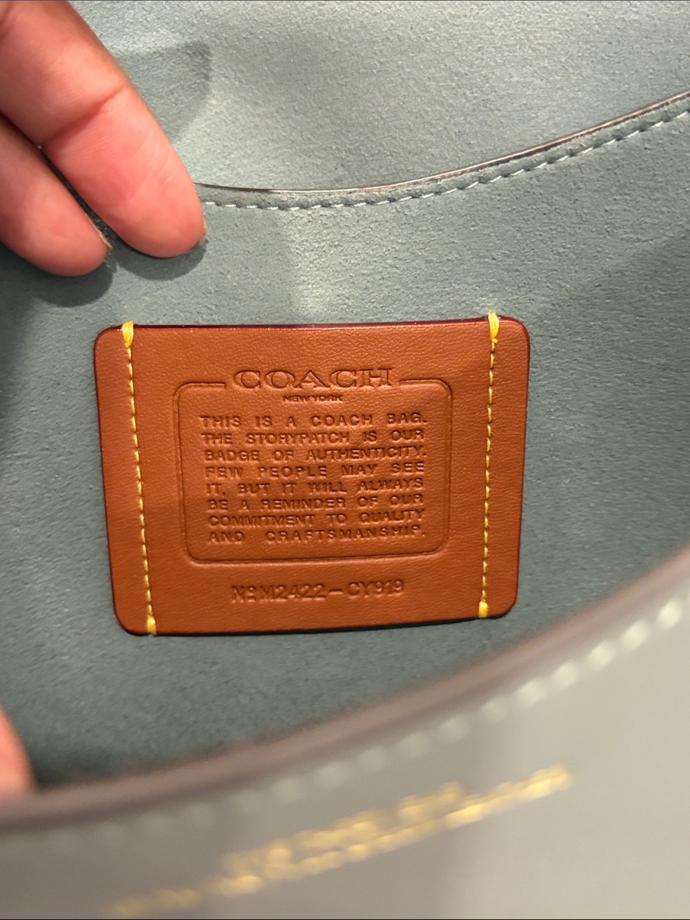 Coach Chain Tabby Shoulder Bag Color Sage - Picture 8 of 10